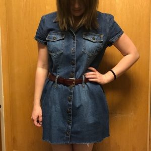 Denim mini dress vintage Faded Glory